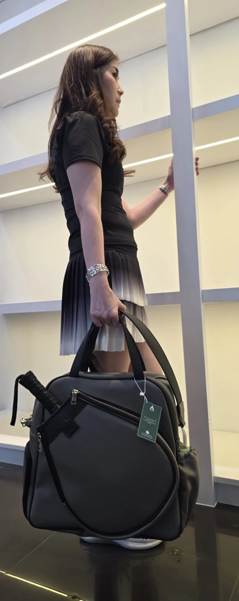 Avior Active London Leather Taupe Padel Bag