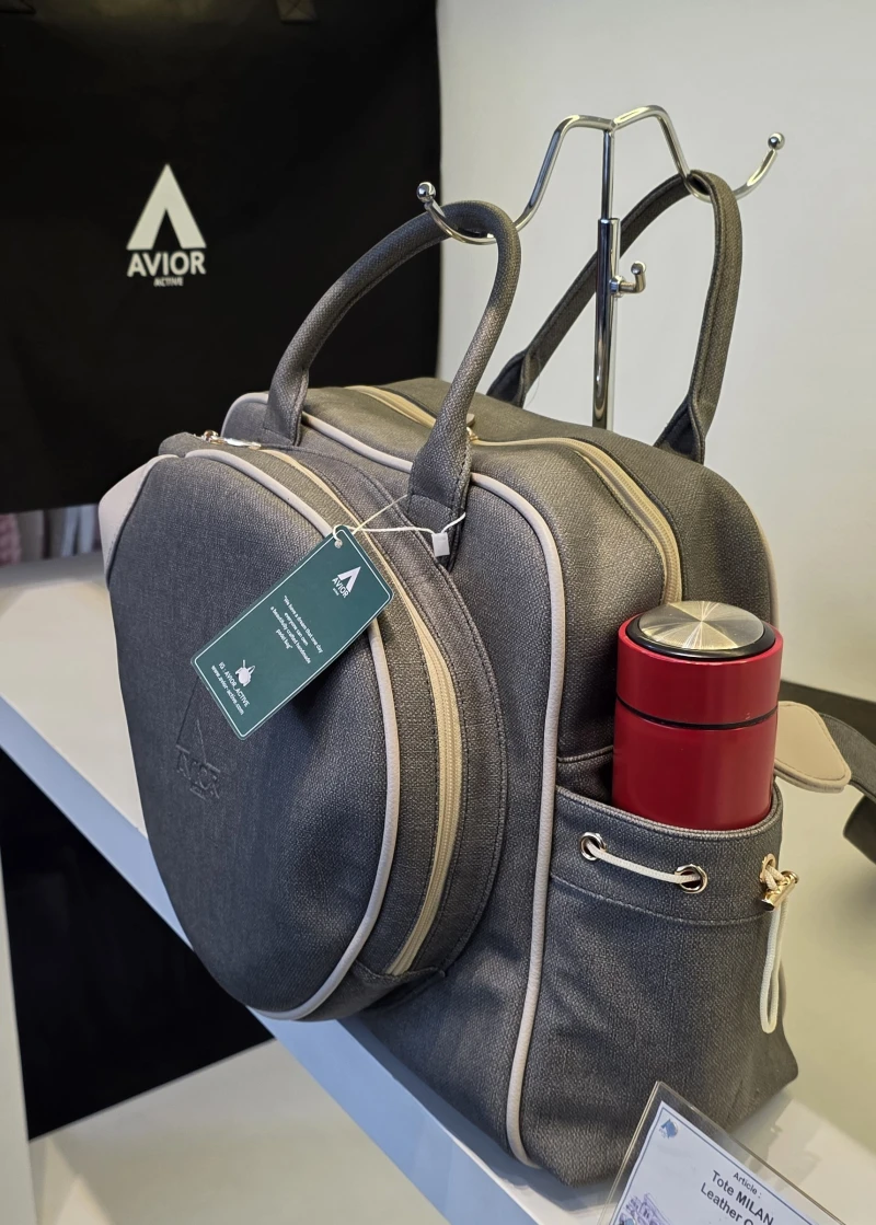 Avior Active Milan Leather Grey Padel Bag