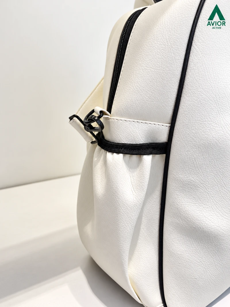 Avior Active New York Leather Ivory Padel Bag