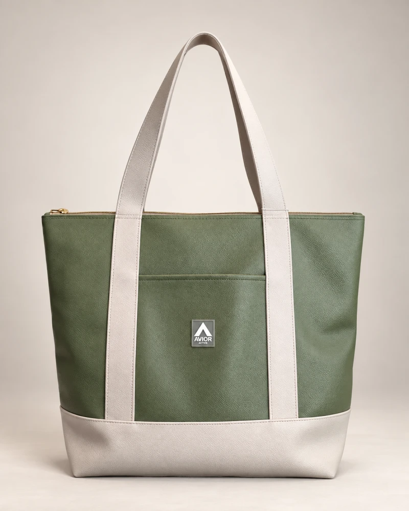 Avior Active Singapore Leather Army Tote Bag